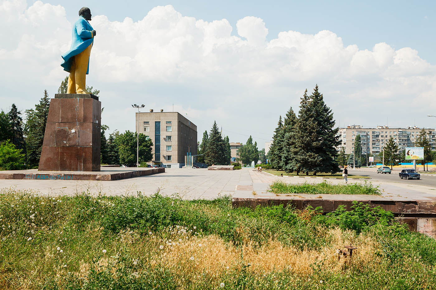 Wostok - Lenin in ukrainischen Farben